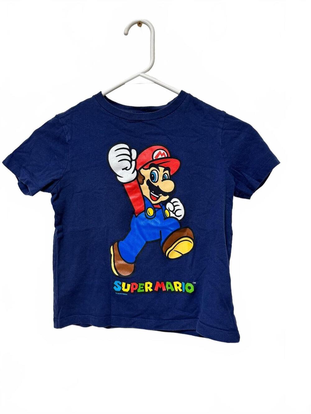Old Navy Super Mario Graphic T-Shirt Navy Blue Size Small 6-7